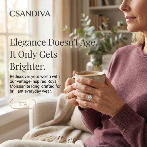 Csandiva™ Hand-Forged Vintage Moissanite Crown Ring | Butter-Smooth Micro-Pavé, Hypoallergenic Elegance | 90% OFF Last Day 🔥