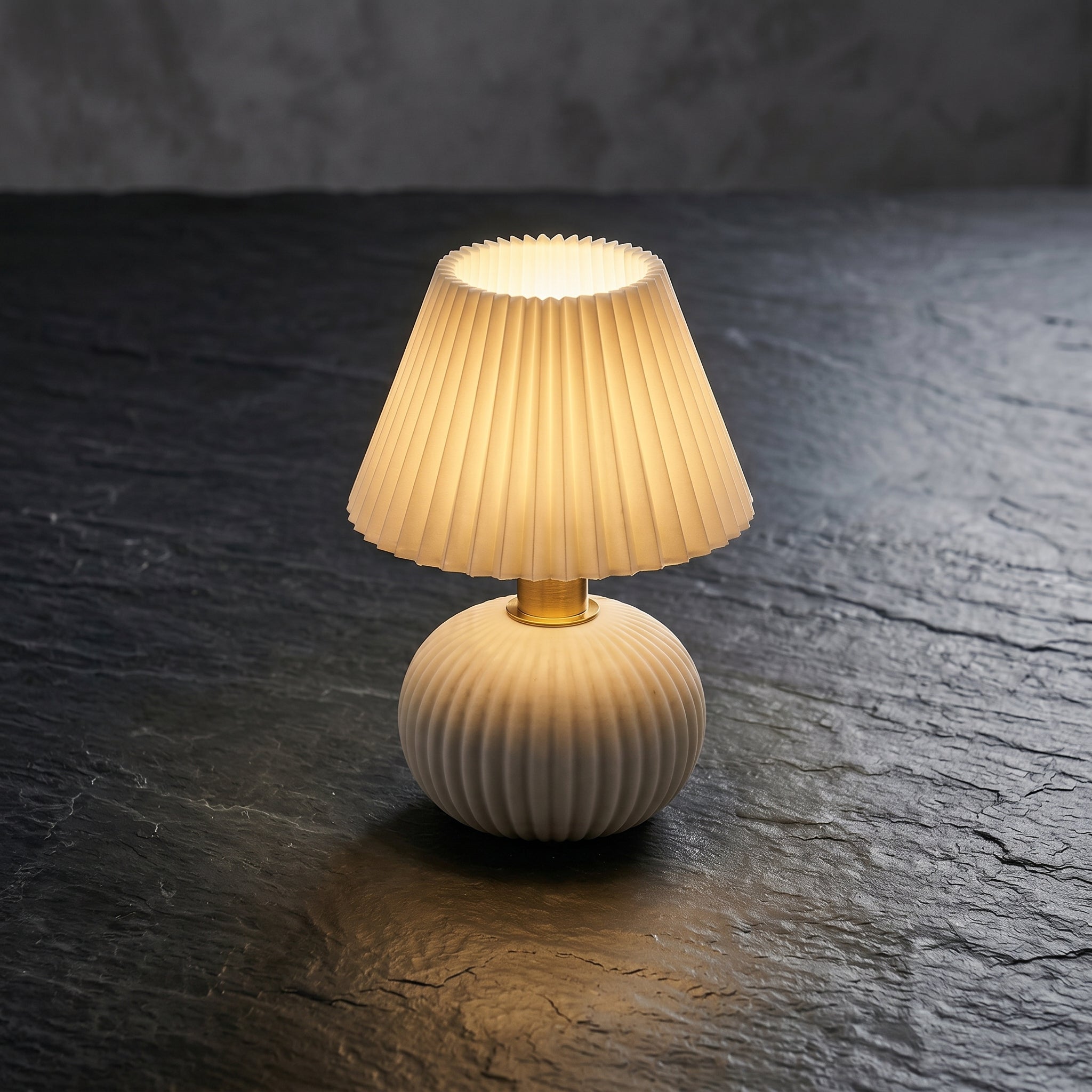 Pleated Ceramic Table Lamp