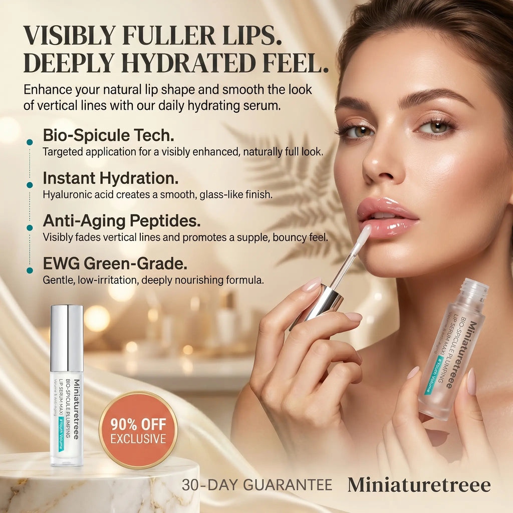 Miniaturetreee™ Bio-Spicule Plumping Lip Serum - Instant Natural Plump & 24/7 Glass-Like Hydration | Claim 90% OFF Today🔥