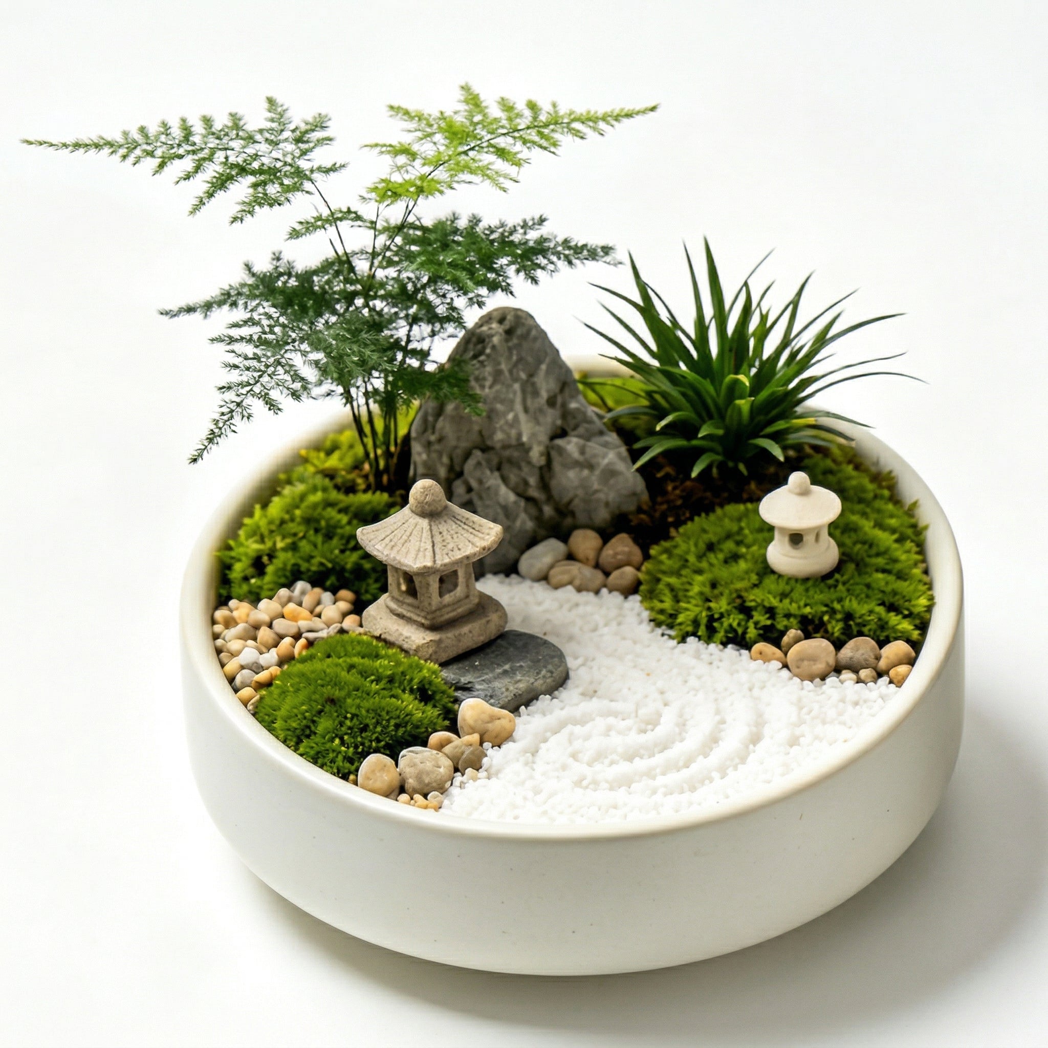 Zen-Inspired Moss Micro Landscape Planter