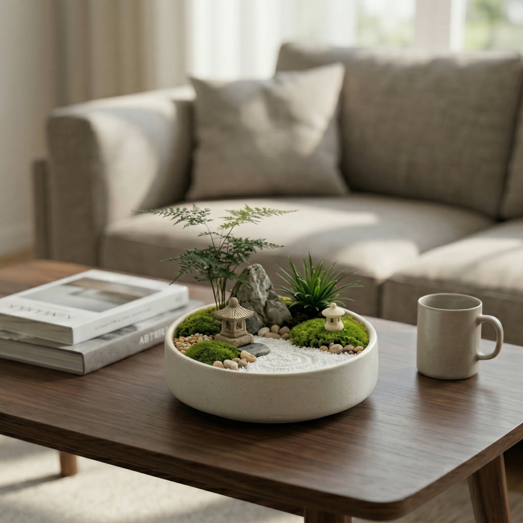 Zen-Inspired Moss Micro Landscape Planter