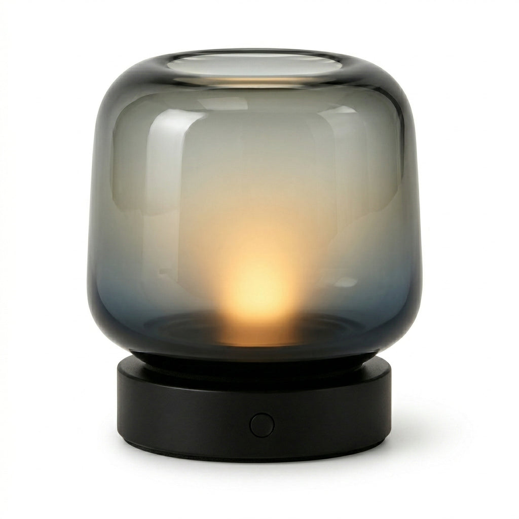 Smoked Glass Ambient Table Lamp