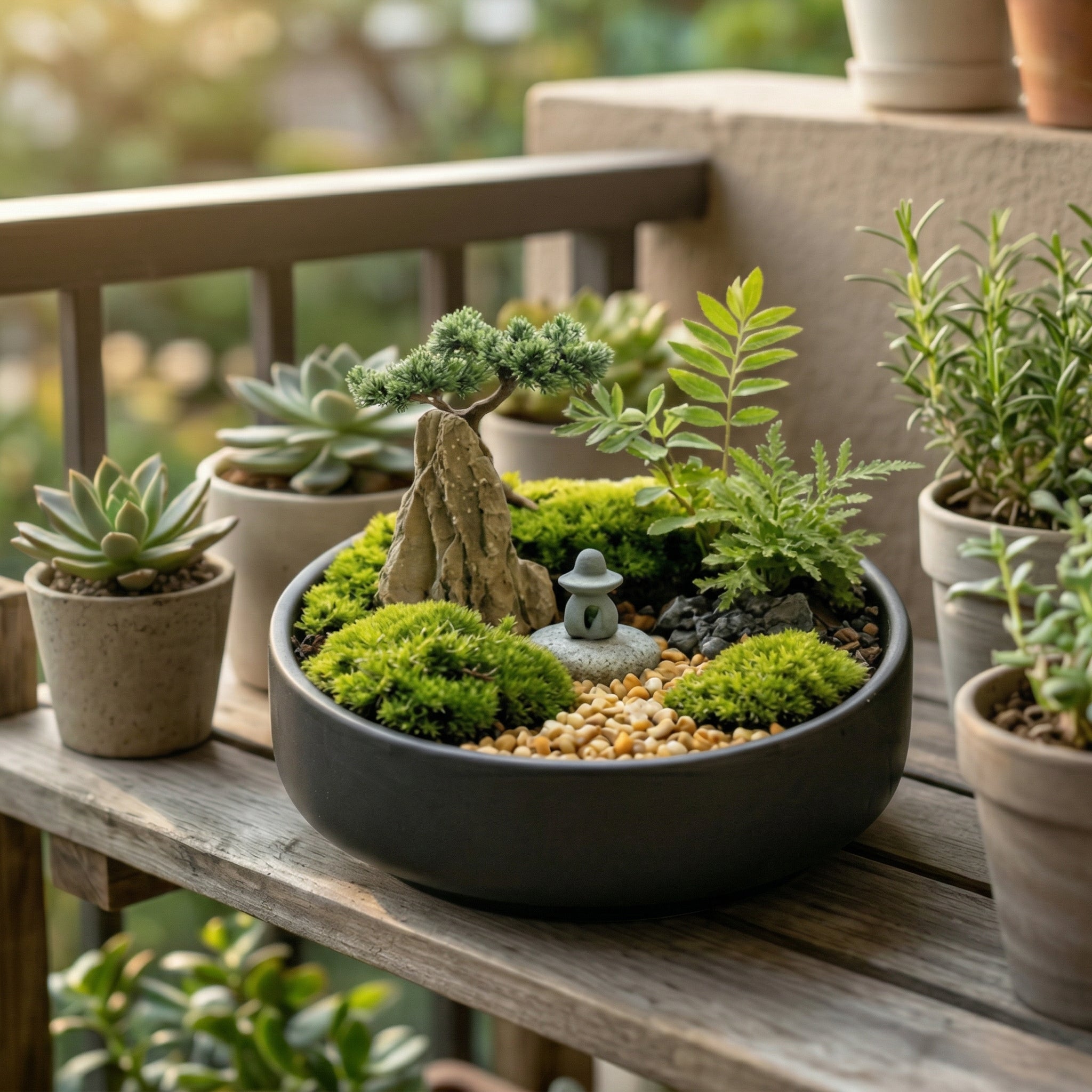Zen Mountain Moss Micro Landscape Planter