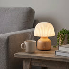 Pleated Mushroom Table Lamp