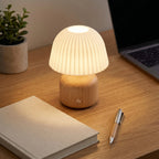 Pleated Mushroom Table Lamp