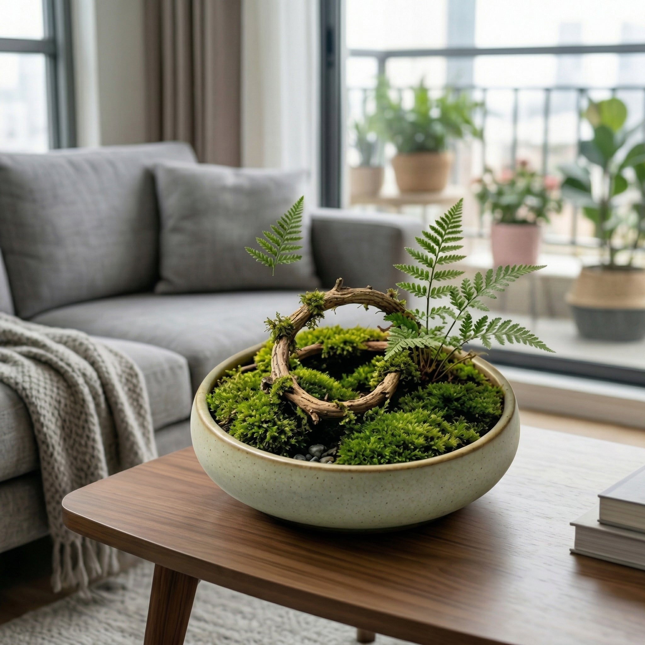 Woodland Ring Moss Micro Landscape Planter