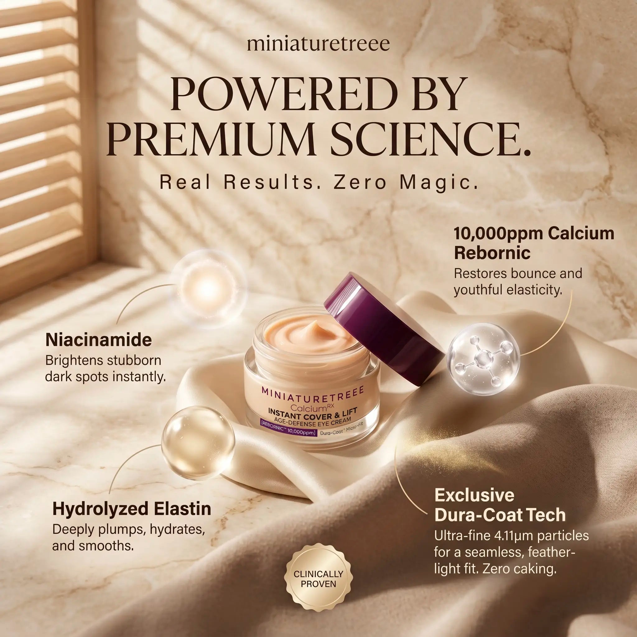 Miniaturetreee™ Calcium RX Age-Defense Eye Cream - Zero-Crease Flawless Camouflage & Long-Term Firming Radiance | Last Day Claim 90% OFF 🔥