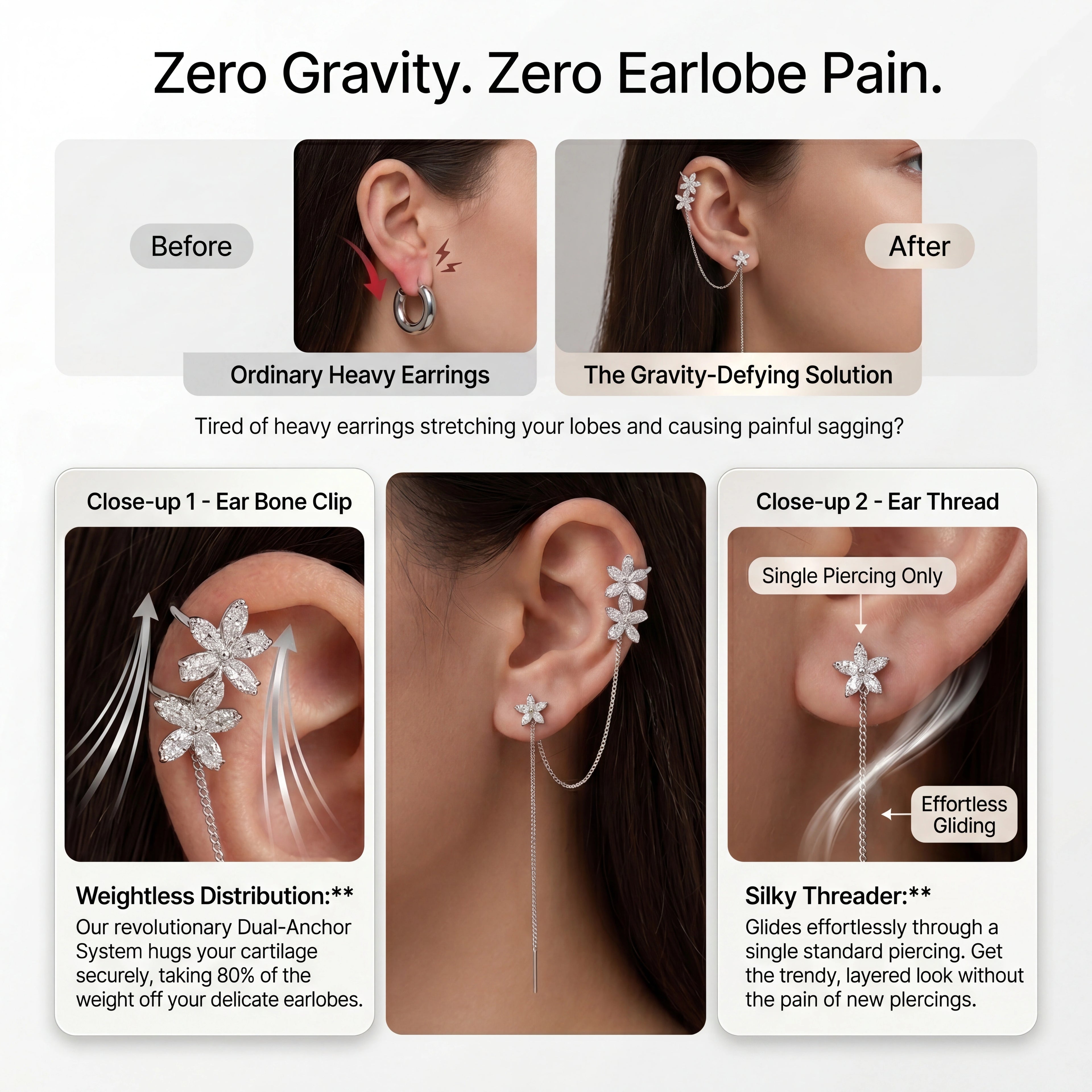 Secret VIP Glitch!🔓 80% OFF The Evergreen Lifting Cuff - Zero Lobe Sag, Instant Face-Lift