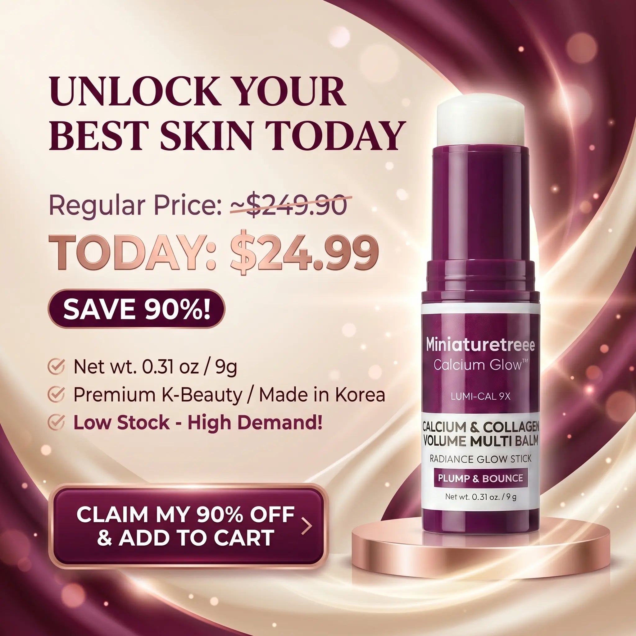 Miniaturetreee™ Calcium Glow Multi Balm - Visibly Plumps & Deeply Hydrates for a Radiant Finish | Last day Claim 90% OFF🔥