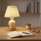 Vintage-Inspired Pleated Table Lamp