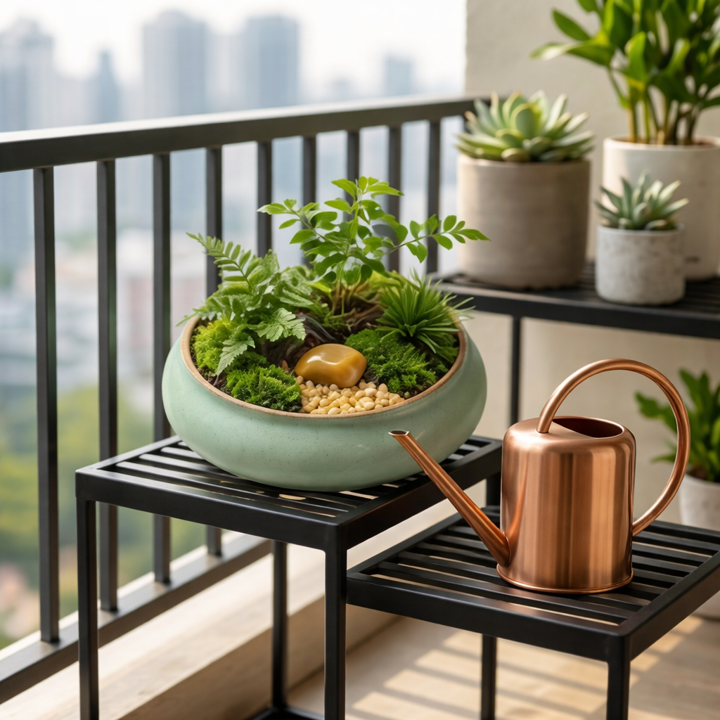 Natural Moss Micro Landscape Ceramic Planter