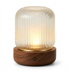 Minimalist Ribbed Glass Table Lamp
