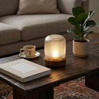 Minimalist Ribbed Glass Table Lamp